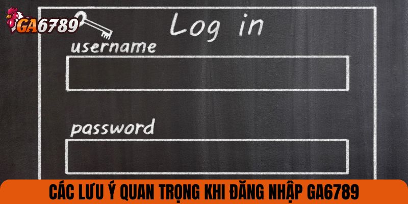 Các lưu ý quan trọng khi đăng nhập GA6789